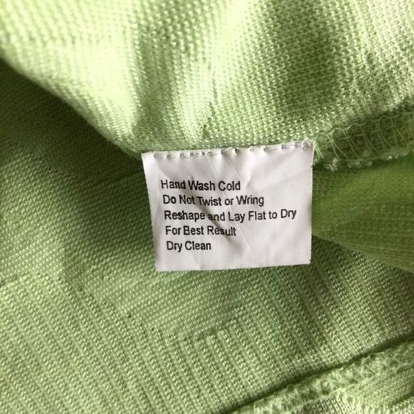 JAMIE Sadock Spring Green Silk‎ Blend Crew Neck Pullover Top Tee Size S/M - Picture 8 of 9